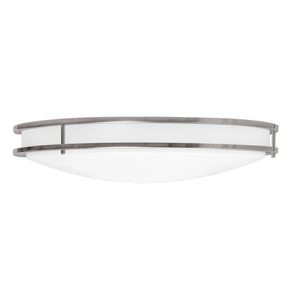 AFX Lighting Carlisle 1Lt 24" LED Flushmount, Nickel/White