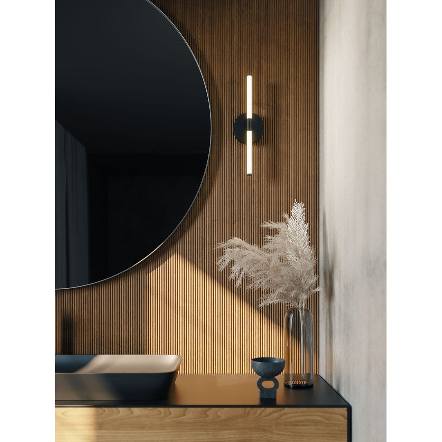 AFX Lighting Chicago 1 Light 17" LED Vanity Light, Black/White