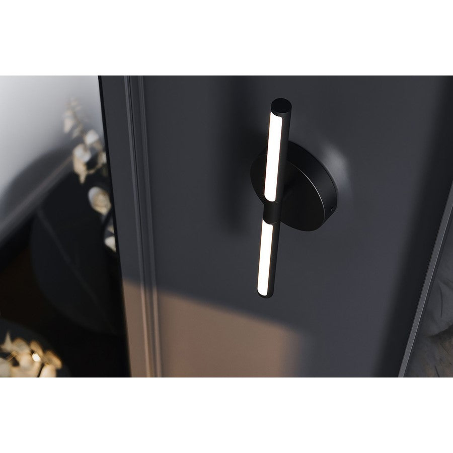 AFX Lighting Chicago 1 Light 17" LED Vanity Light, Black/White