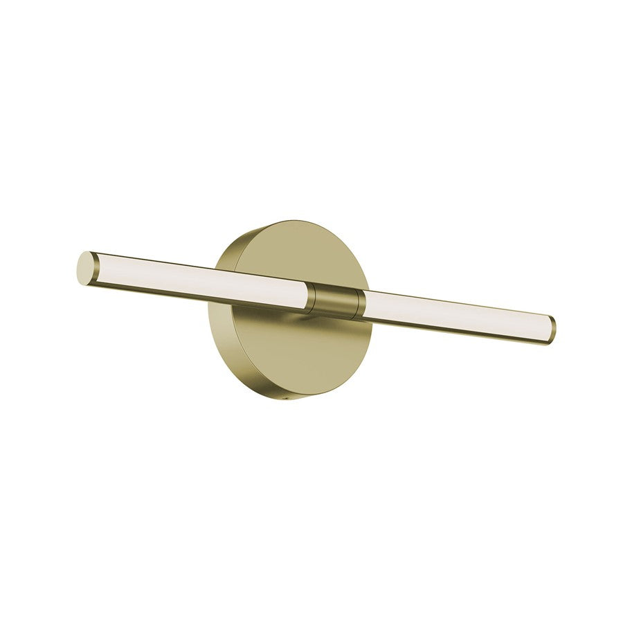 AFX Lighting Chicago 1Lt 17" LED Vanity Light, Brass/White - CHIV1703LAJUDLB