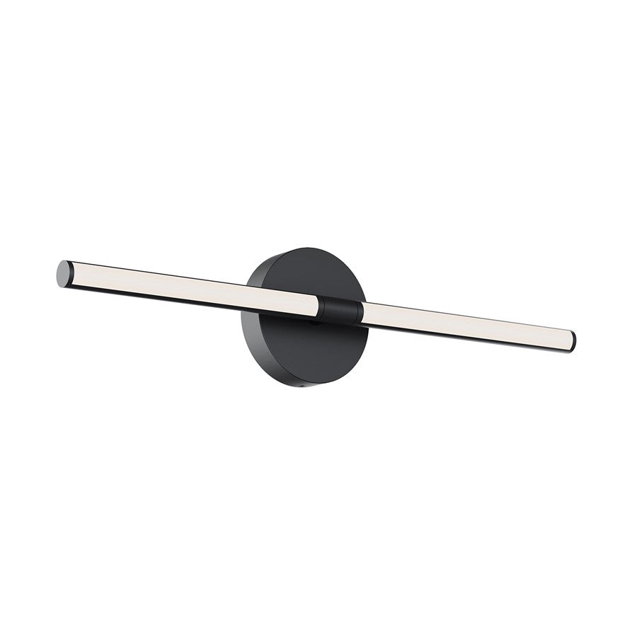 AFX Lighting Chicago 1 Light 24" LED Vanity Light, Black/White - CHIV2403LAJUDBK