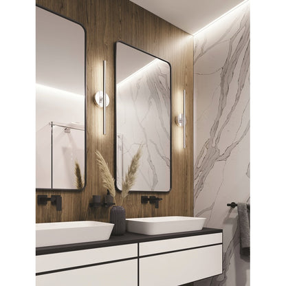 AFX Lighting Chicago 1Lt 24" LED Vanity Light, Chrome/White