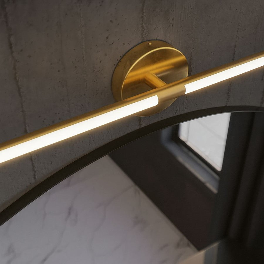 AFX Lighting Chicago 1Lt 32" LED Vanity Light, Brass/White