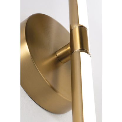 AFX Lighting Chicago 1Lt 32" LED Vanity Light, Brass/White