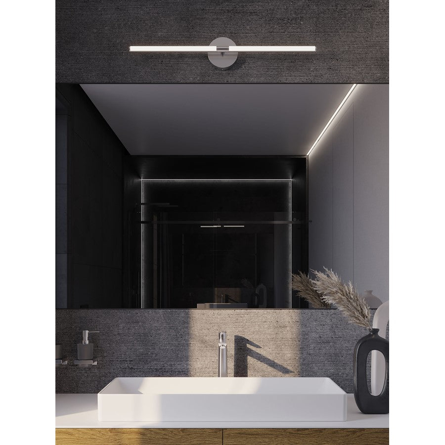 AFX Lighting Chicago 1Lt 32" LED Vanity Light, Chrome/White