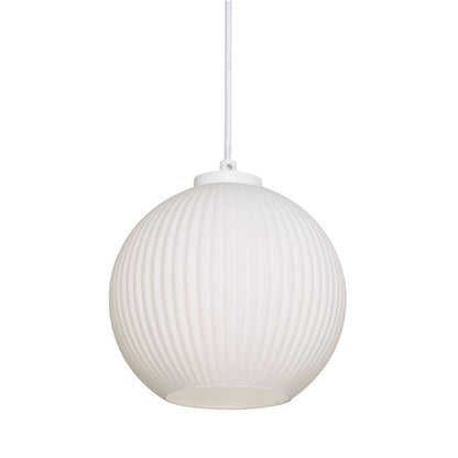 AFX Lighting Cleo 8" Med Base Pendant, White/White