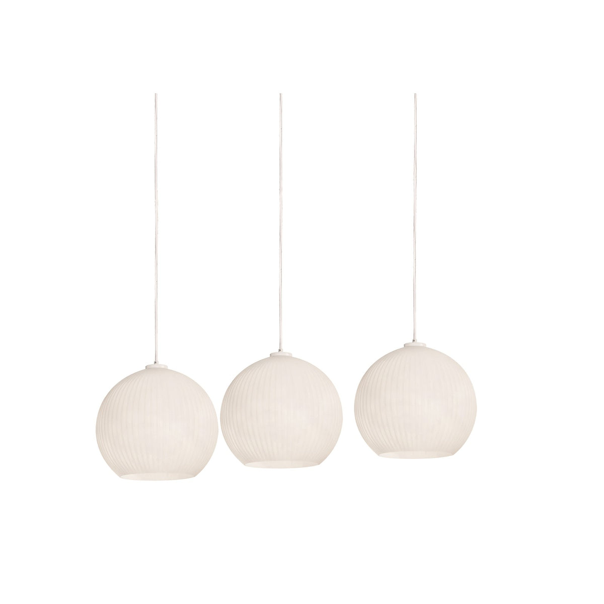 AFX Lighting Cleo 48in 3-Light Linear Pendant | Contemporary White Steel and Frosted Glass | Kitchen Island & Dining Room | Model CLEP13WHLNR3