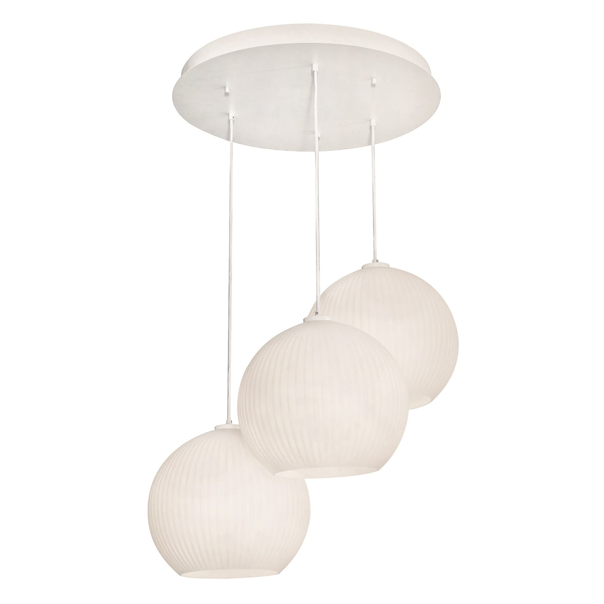 AFX Lighting Cleo 48in 3-Light Linear Pendant | Contemporary White Steel and Frosted Glass | Kitchen Island & Dining Room | Model CLEP13WHLNR3