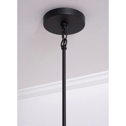 3 Light 18" Pendant, Black