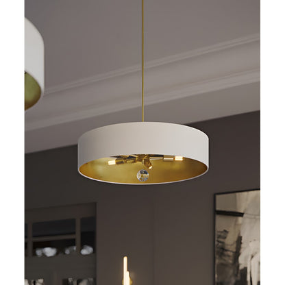 3 Light 18" Pendant, Black