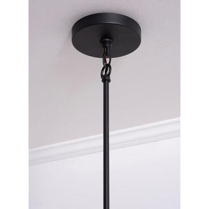 3 Light 18" Pendant, Black