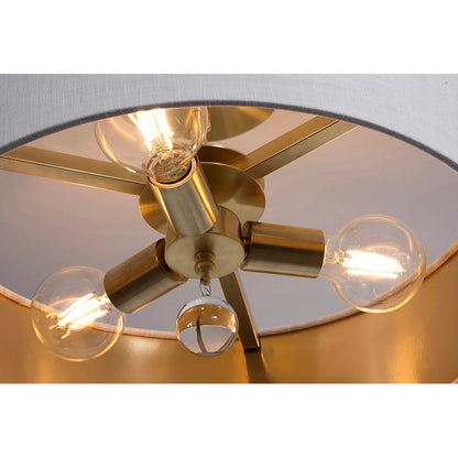 3 Light 18" Pendant, Brass