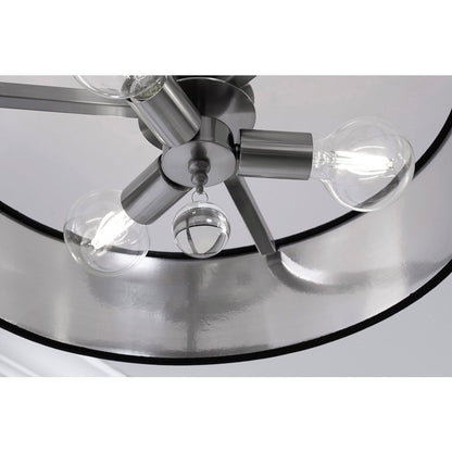 3 Light 18" Pendant, Nickel