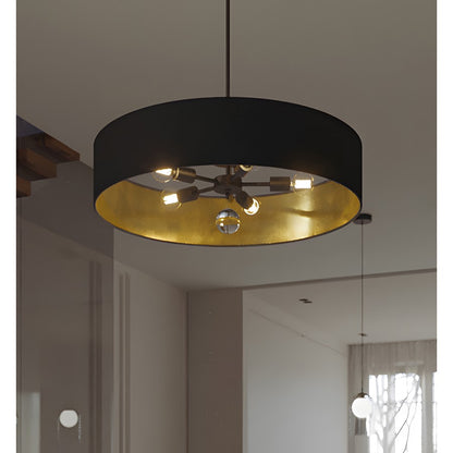 3 Light 24" Pendant, Black