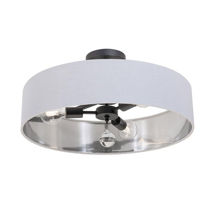 3 Light 24" Pendant, Black