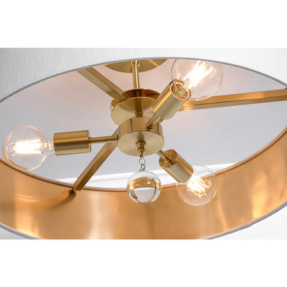 3 Light 24" Pendant, Brass