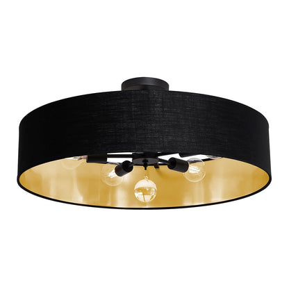 5 Light 30" Pendant, Black