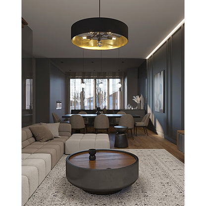 5 Light 30" Pendant, Black