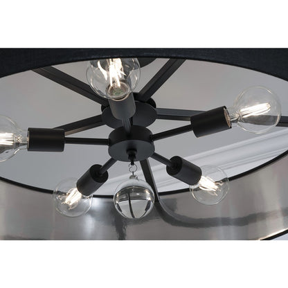 5 Light 30" Pendant, Black
