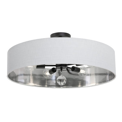 5 Light 30" Pendant, Black