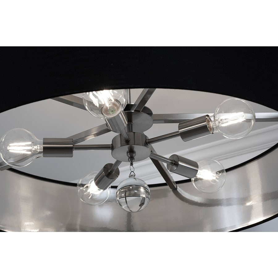 5 Light 30" Pendant, Nickel