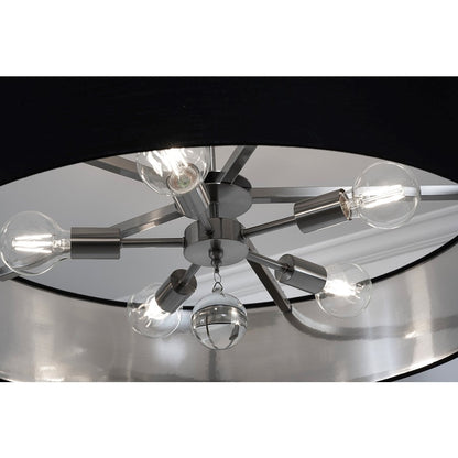 5 Light 30" Pendant, Nickel