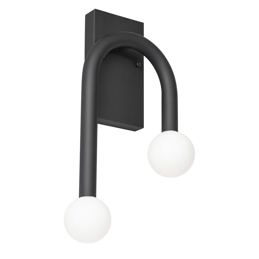 AFX Lighting Colette 1Lt 10" LED Wall Sconce, Black/White - COES1017LAJUDBK