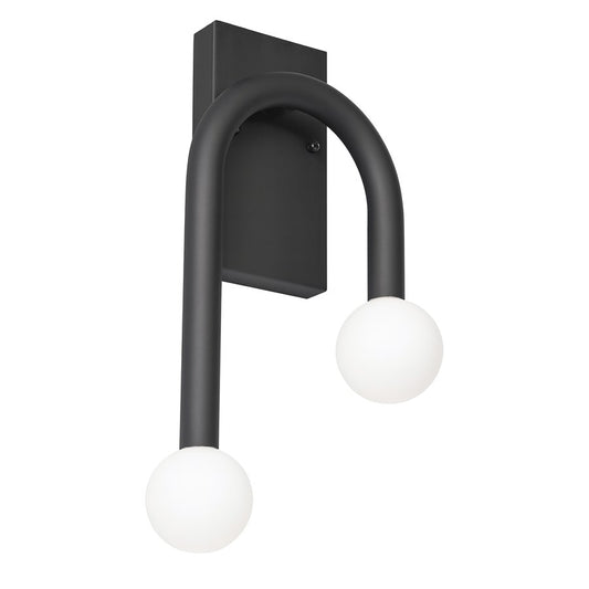 AFX Lighting Colette 1Lt 10" LED Wall Sconce, Black/White - COES1017LAJUDBK