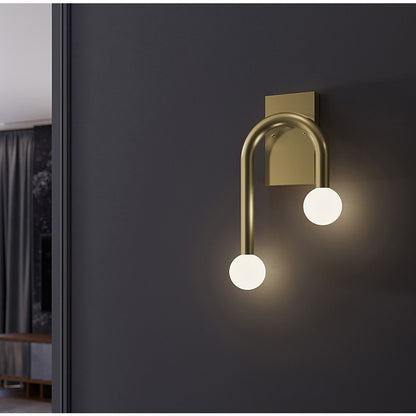 AFX Lighting Colette 1Lt 10" LED Wall Sconce, Brass/White