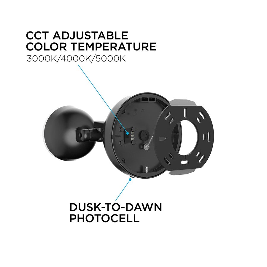 AFX Lighting Daniel 2LT 6'' LED Outdoor Sconce, Black/Black