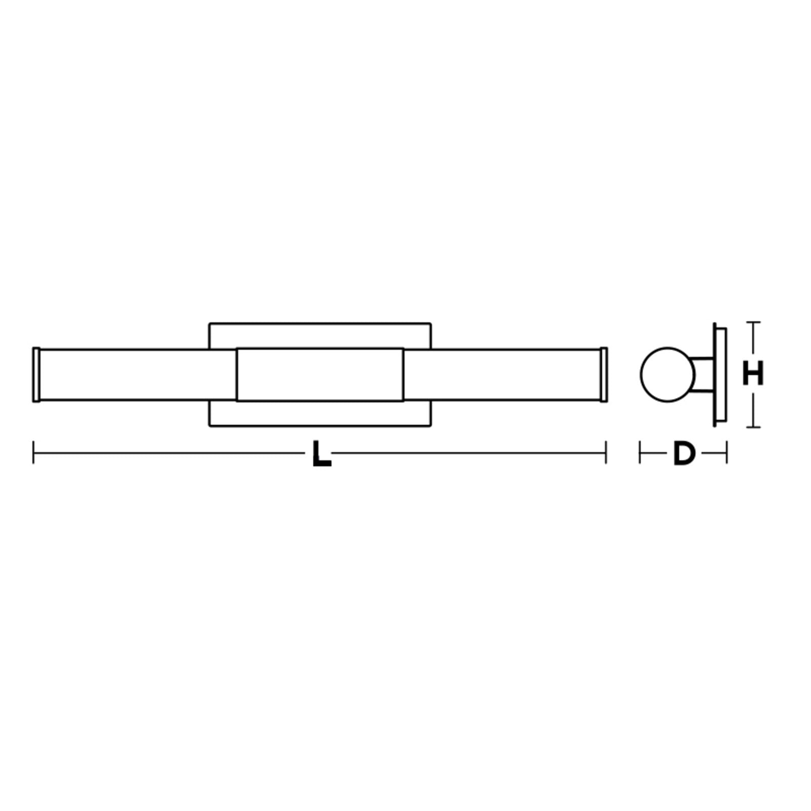 AFX Lighting Dax 1Lt LED 36"W Vanity Light, Lt Antique Brs/Wht