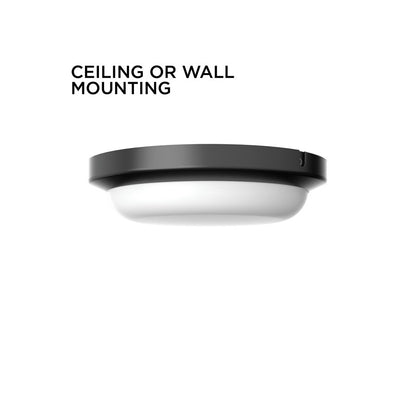 AFX Lighting Dean 1LT 8'' LED Outdoor Flush Mount, Black/White