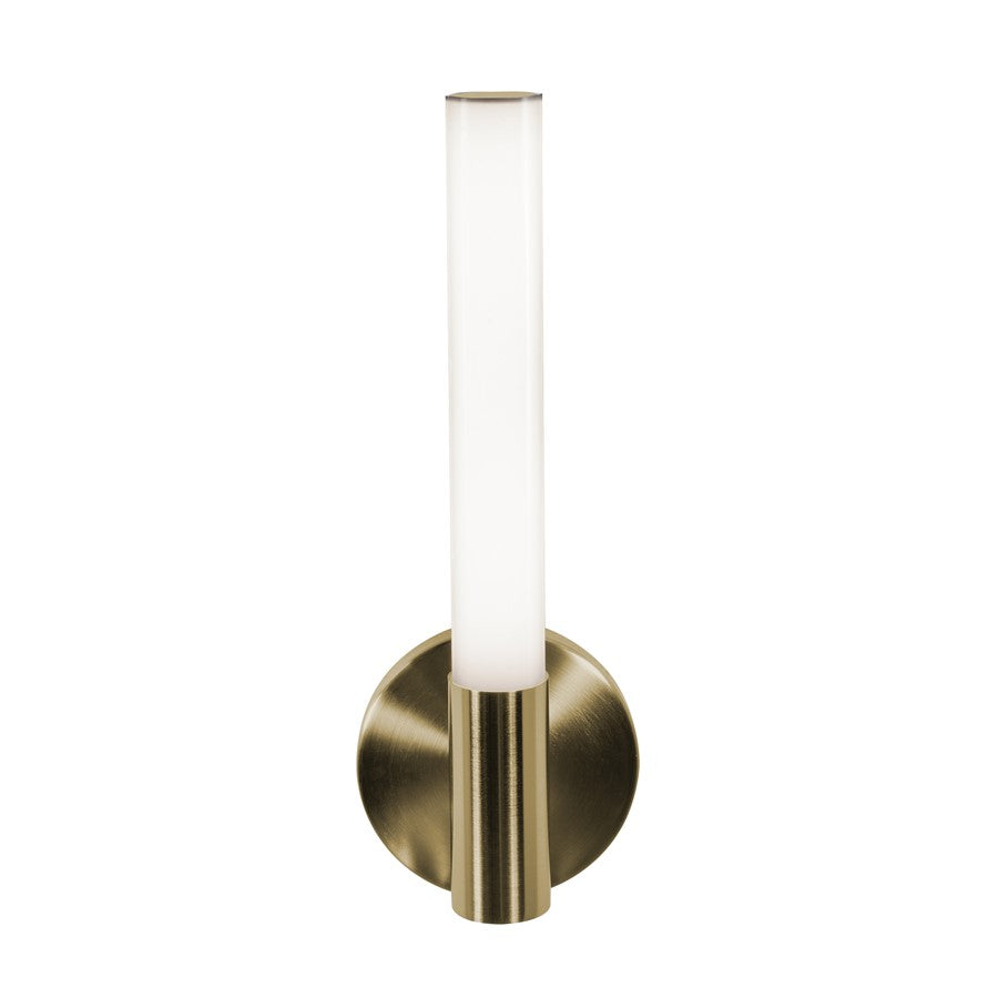 AFX Lighting Dion 1 Light Sconce, Light Antique Brass/White - DIOS0314LAJD1LB