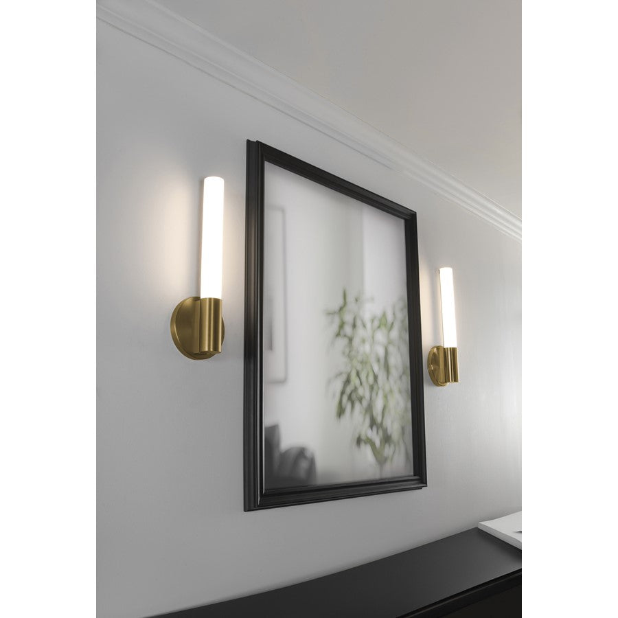 AFX Lighting Dion 1 Light Sconce, Light Antique Brass/White