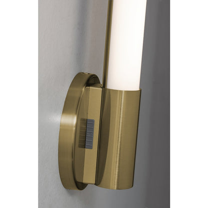 AFX Lighting Dion 1 Light Sconce, Light Antique Brass/White