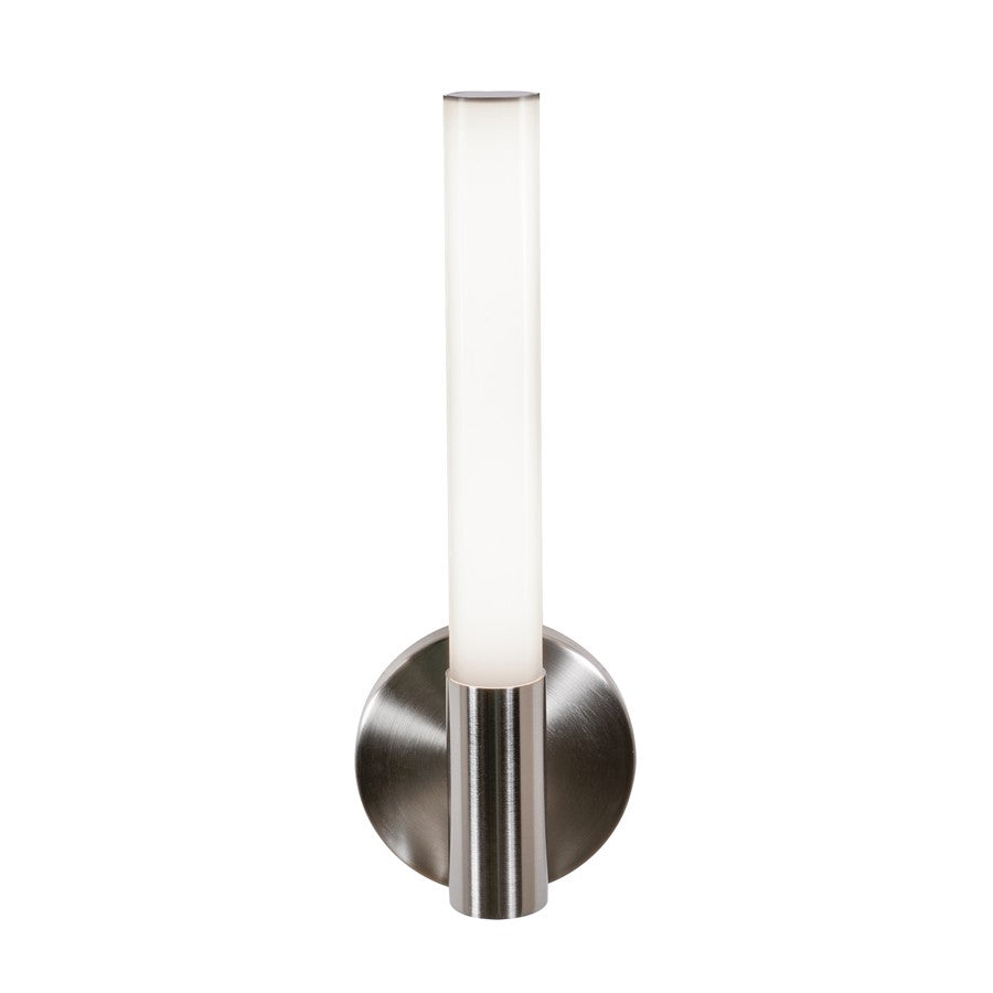 AFX Lighting Dion 1 Light Sconce, Satin Nickel/White - DIOS0314LAJD1SN