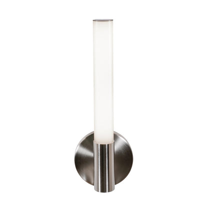 AFX Lighting Dion 1 Light Sconce, Satin Nickel/White - DIOS0314LAJD1SN