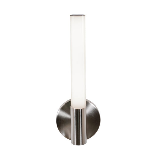 AFX Lighting Dion 1 Light Sconce, Satin Nickel/White - DIOS0314LAJD1SN