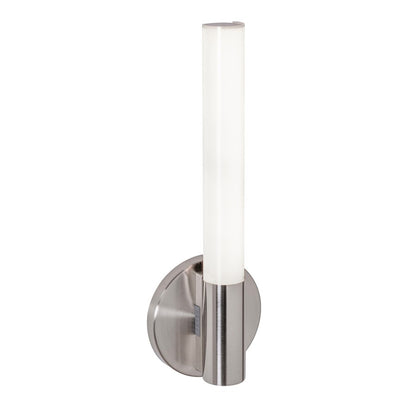 AFX Lighting Dion 1 Light Sconce, Satin Nickel/White