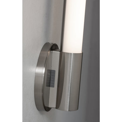 AFX Lighting Dion 1 Light Sconce, Satin Nickel/White