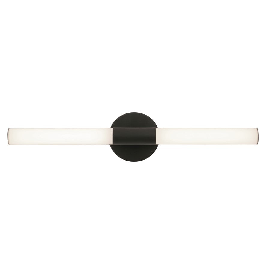 AFX Lighting Dion 1 Light 24" Vanity, Black/White - DIOV2403LAJD1BK