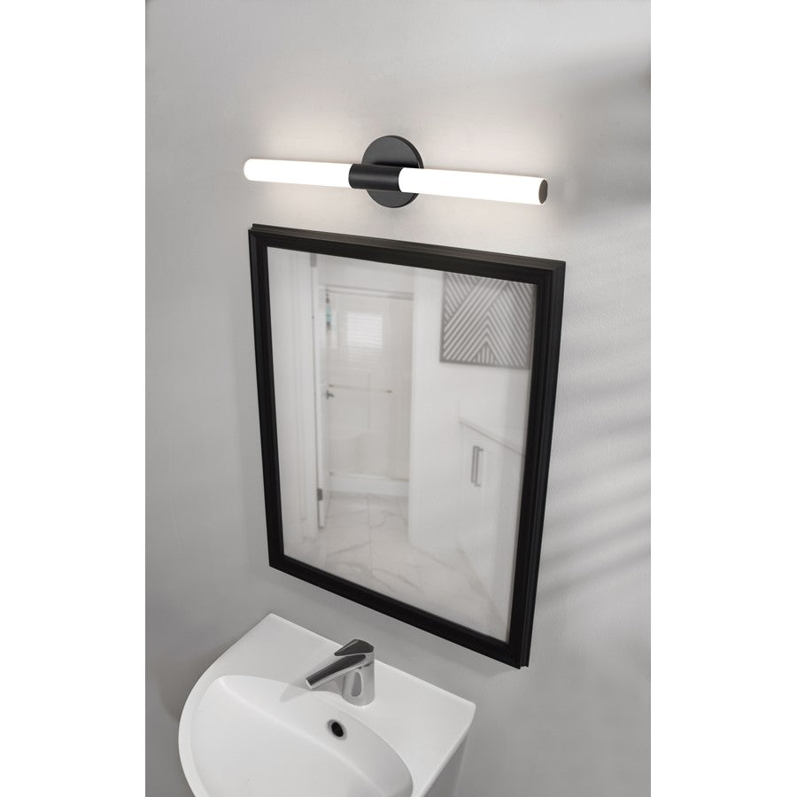 AFX Lighting Dion 1 Light 24" Vanity, Black/White