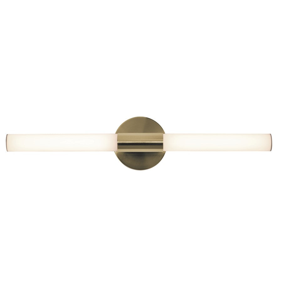 AFX Lighting Dion 1 Light 24" Vanity, Antique Brass/White - DIOV2403LAJD1LB