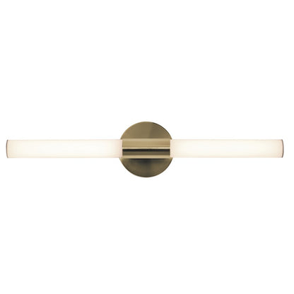 AFX Lighting Dion 1 Light 24" Vanity, Antique Brass/White - DIOV2403LAJD1LB