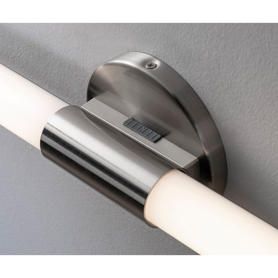 AFX Lighting Dion 1 Light 24" Vanity, Satin Nickel/White