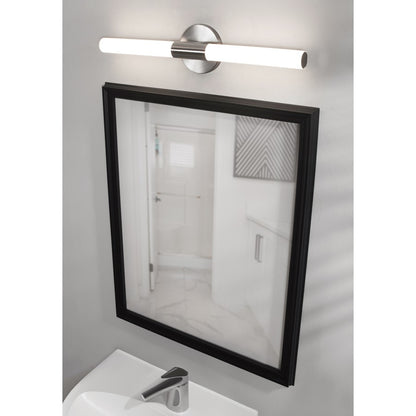 AFX Lighting Dion 1 Light 24" Vanity, Satin Nickel/White