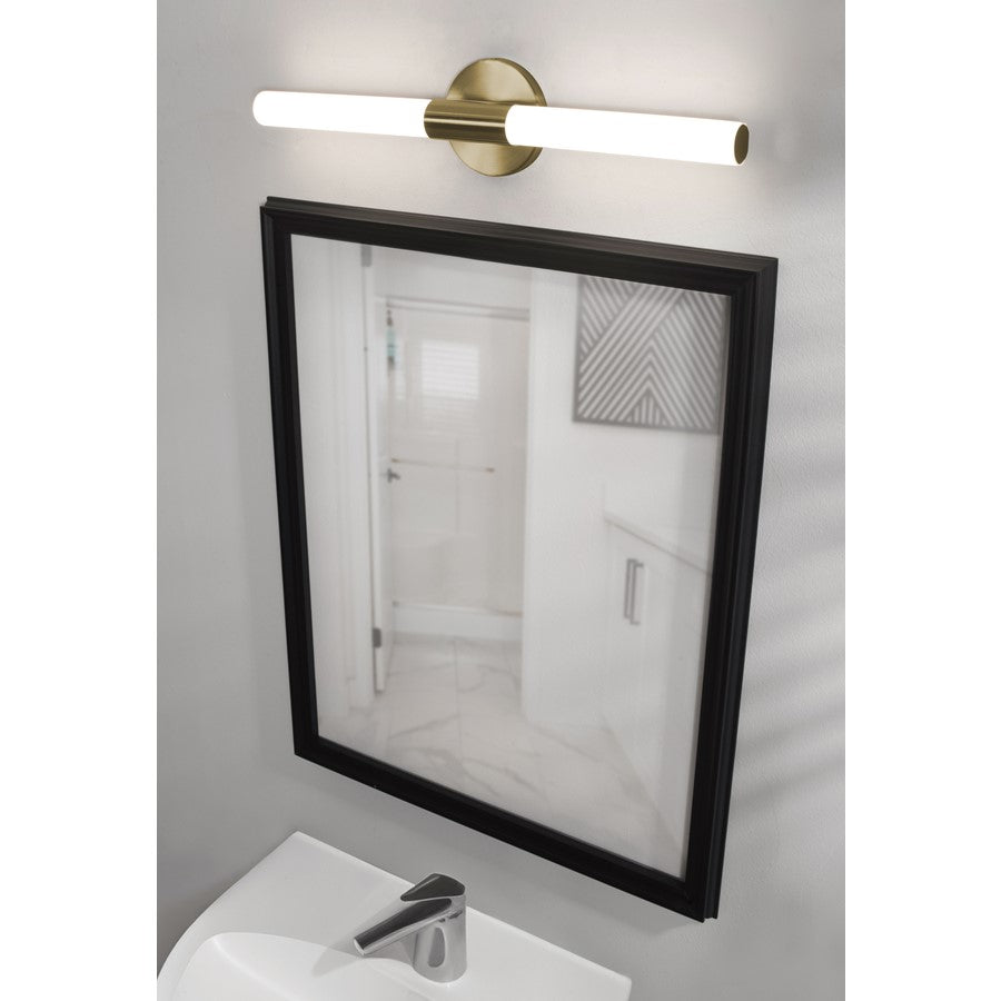 AFX Lighting Dion 1 Light 36" Vanity, Antique Brass/White