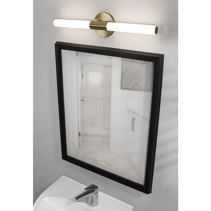 AFX Lighting Dion 1 Light 36" Vanity, Antique Brass/White