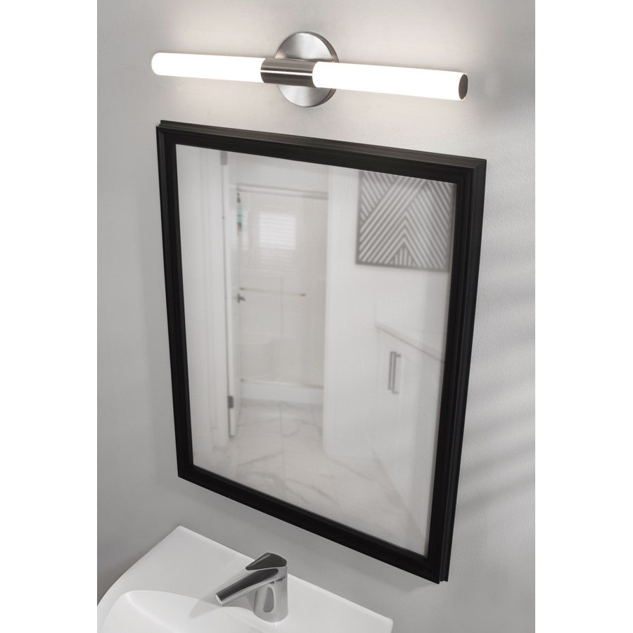 AFX Lighting Dion 1 Light 36" Vanity, Satin Nickel/White