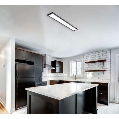 AFX Lighting Delgado 1LT 24'' LED Flush, 120V/Black/Frosted